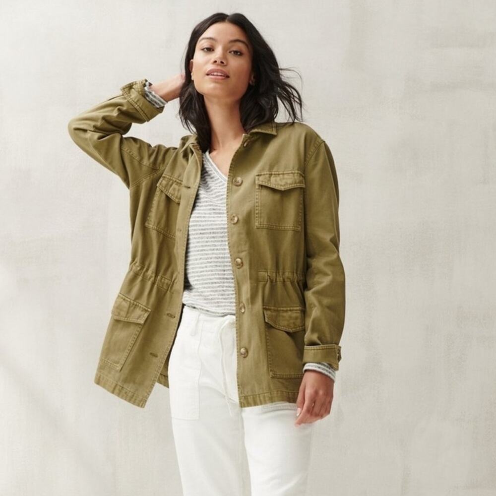 Lucky Brand Army Green Chore Jacket Medium Utility New - Picture 13 of 14